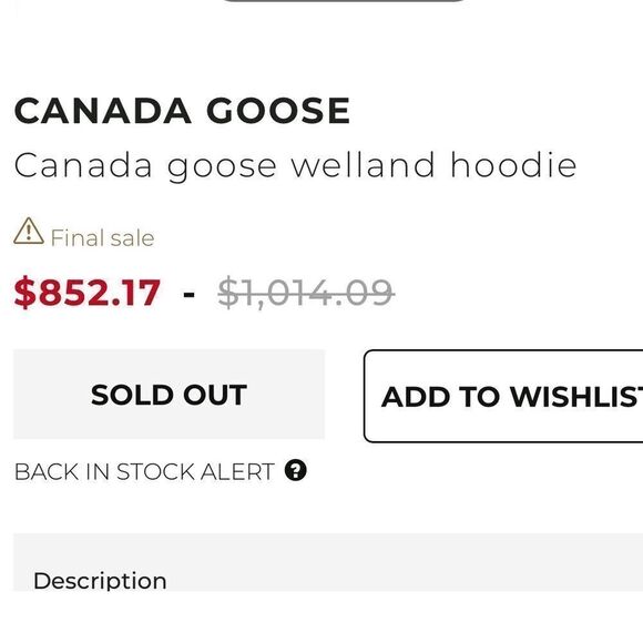 BNWT Canada Goose Hoodie - Picture 9 of 9